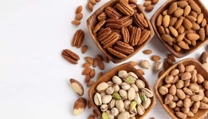 Eating dry nuts as a midnight snack or throughout the day gives new moms energy. 