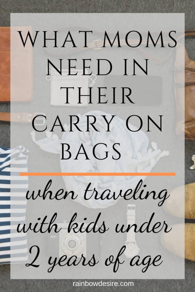 carry on essentials for mom traveling with kids