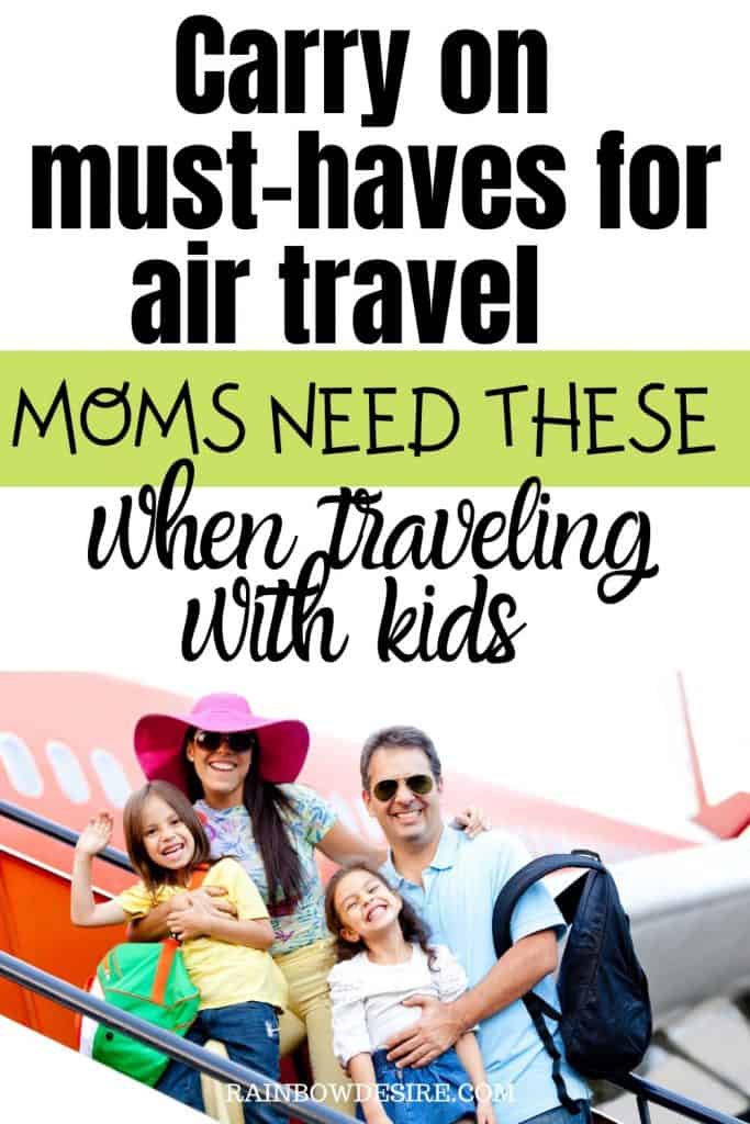 Carry on essentials with kids 