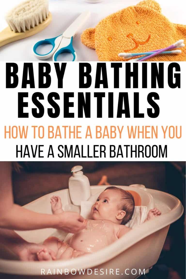 Baby bath Essentials when you have a limited bathroom space Rainbow