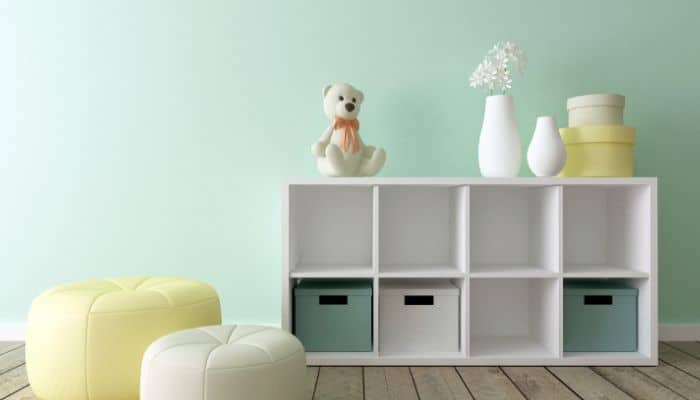 Baby nursery cubby storage 