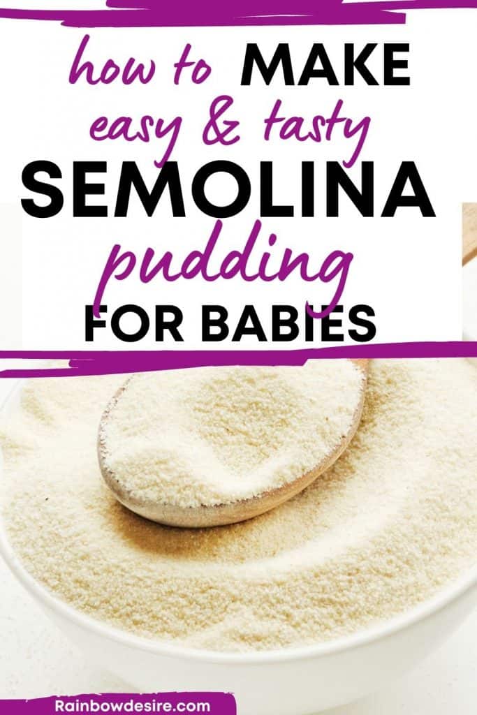How to make semolina (suji)pudding for babies - baby food 