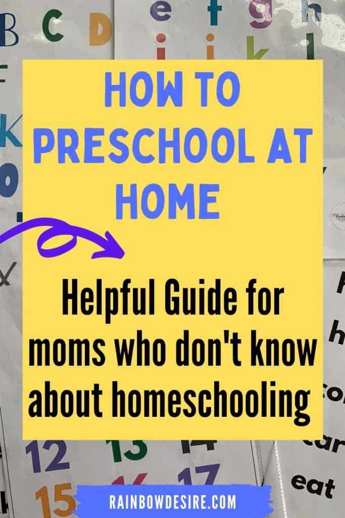 How to homeschool preschool 