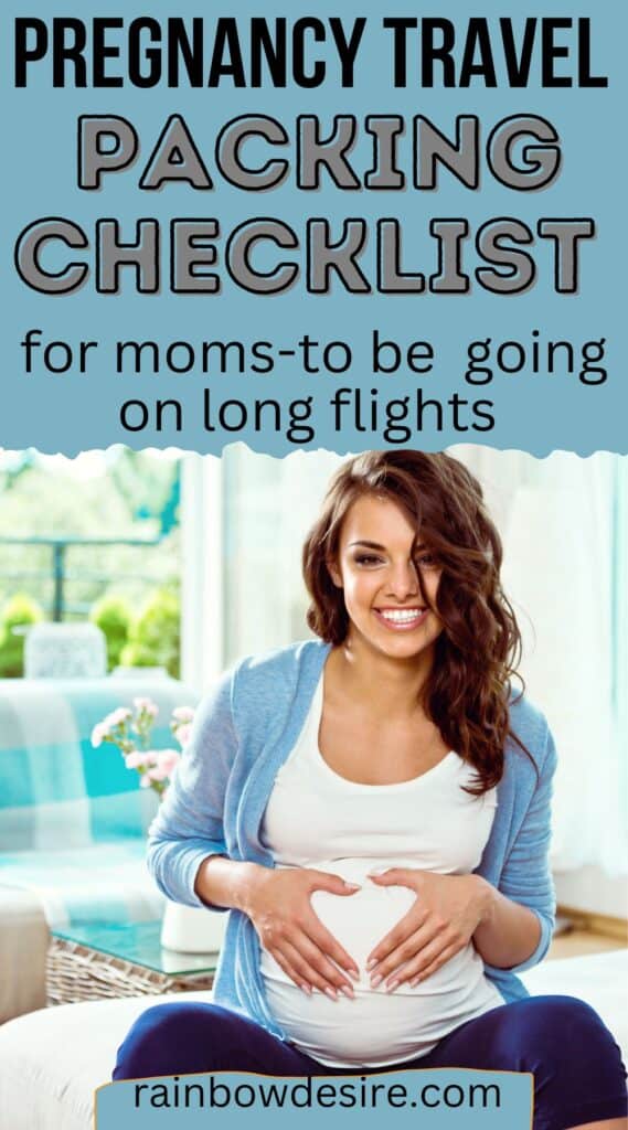 pregnancy packing list that moms need on a plane for safe flying 