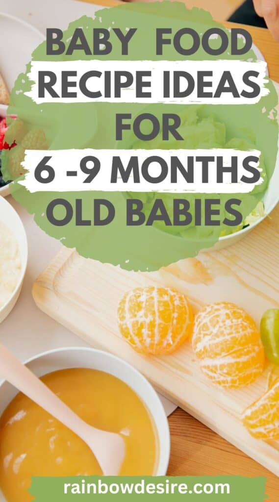 baby food recipe ideas for 6 to 9 months old babies - BLW