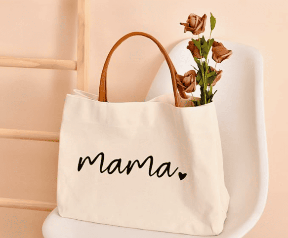 A practical and cute mama tote for new moms gift baskets
