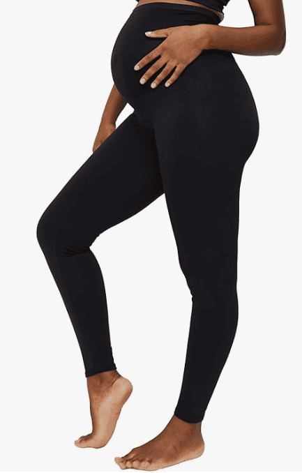 Maternity leggings to wear on flight to prevent bloating or gas issues. 